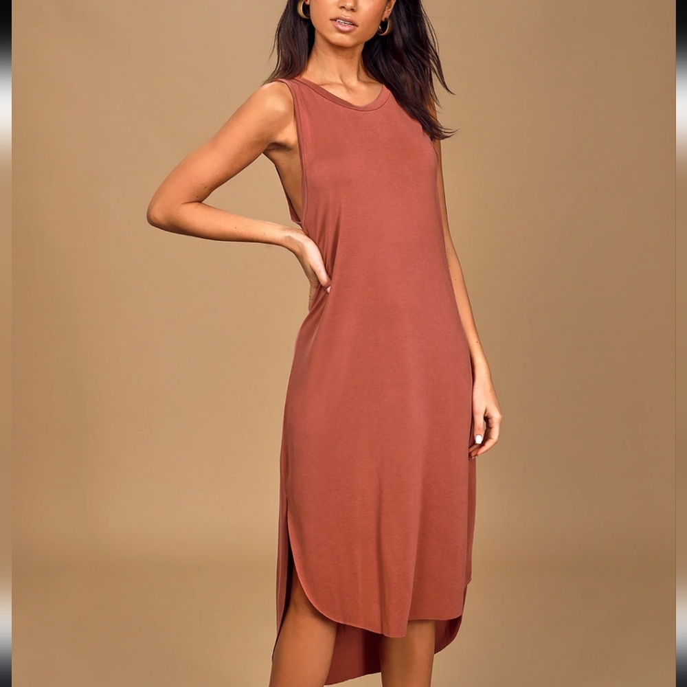 LUSH Midnight Lady Sleeveless Midi Dress Size Medium